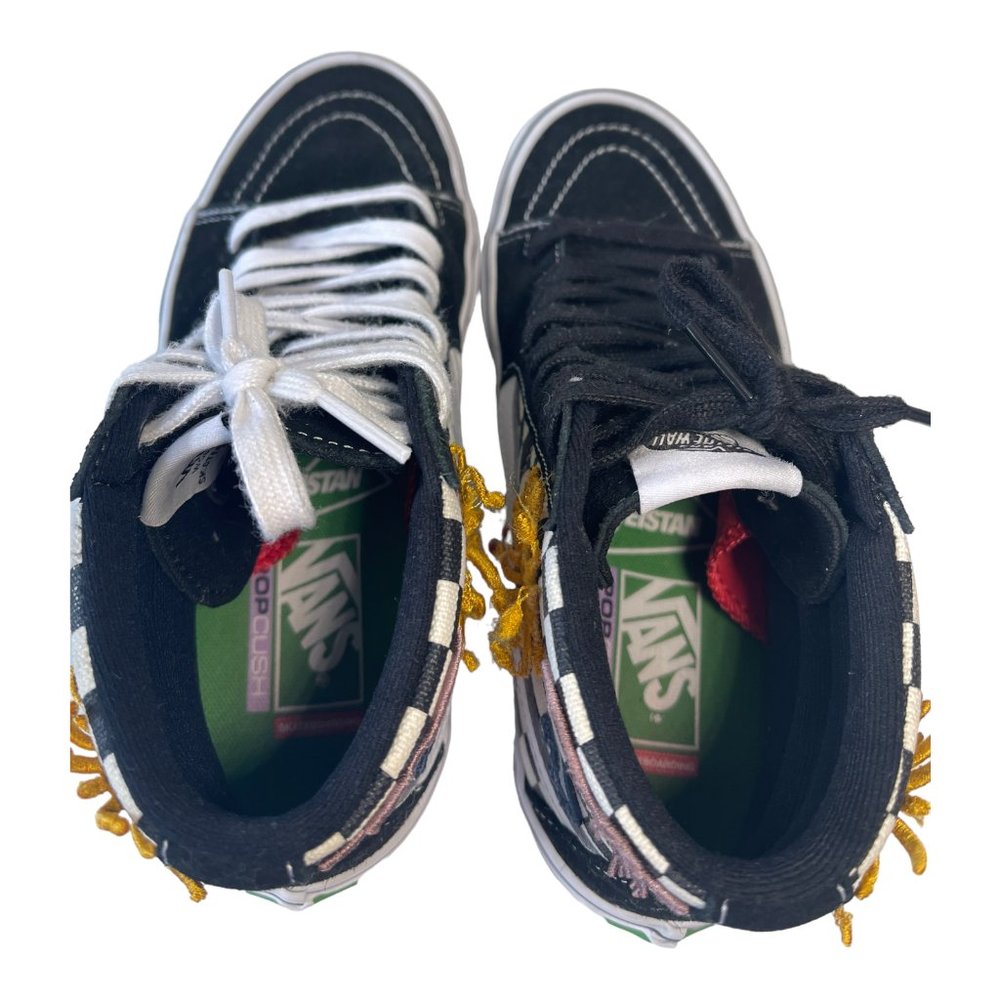 Vans SK8 Hi Skateistan Checkerboard Men's Classic Skate Shoes Size 7 - Picture 8 of 14